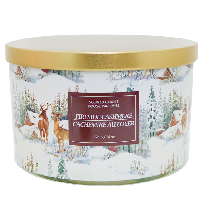 Bougie à 3 mèches thématique des Fêtes HomeStyles, 14 oz