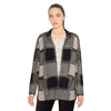 lily morgan Women's Plaid Feather Cardigan