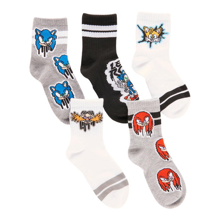 Boys' Licensed Printed Mid-Crew Socks, 5-Pack