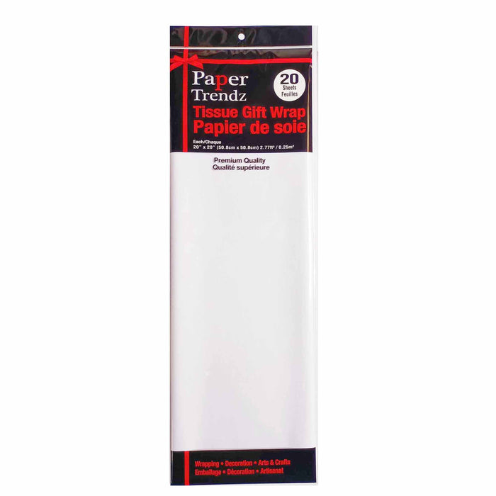 Tissue Paper, White, 20-in x 20-in. 20 Piece