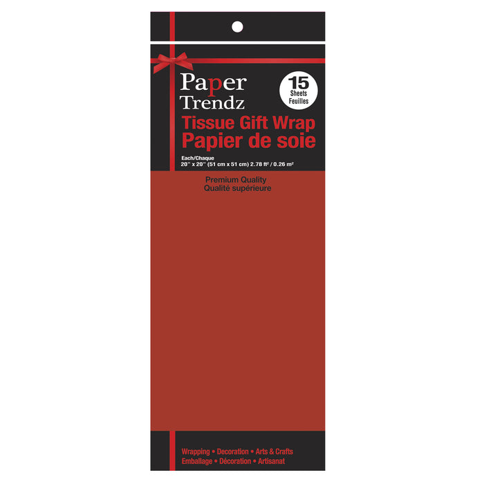 Tissue Paper, Red/Green, Asorted, 20-in x 20-in, 15 Piece
