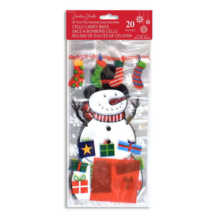 Sacs-cadeaux des Fêtes, assortiment, emb. de 20