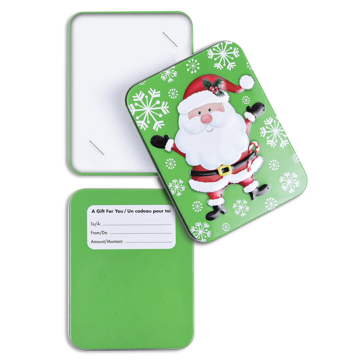 Porte-carte-cadeau des Fêtes en métal, modèles variés