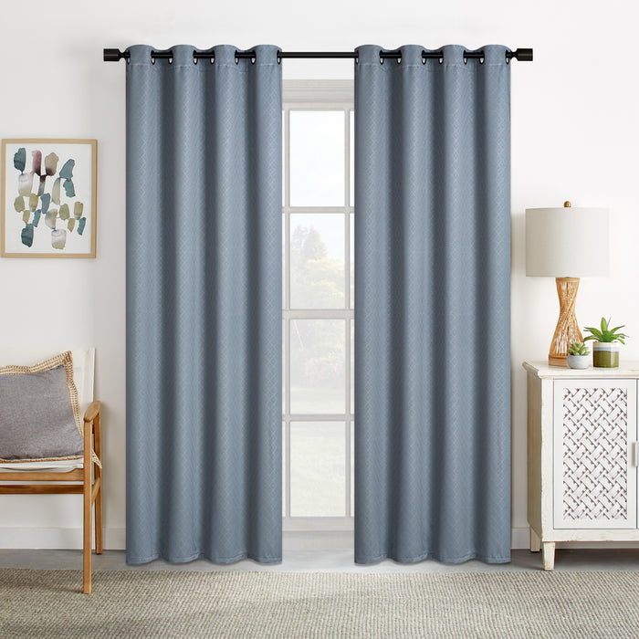 Embossed Room Darkening Curtain, Assorted, 52-in x 84-in.
