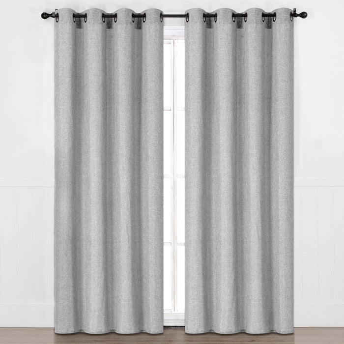 Linen Look Curtain with Grommets, Assorted, 52-in x 84-in.