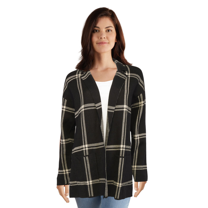 lily morgan Women's Plaid Cardigan