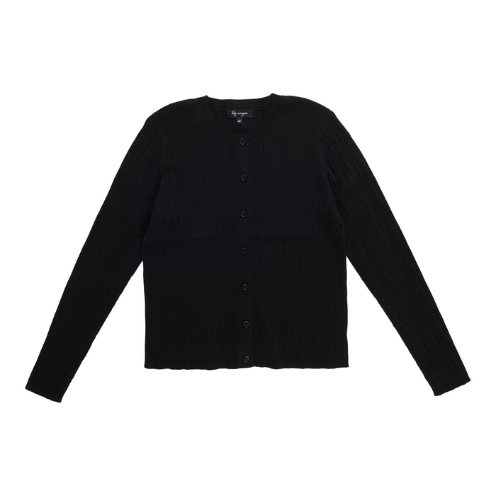 lily morgan Women's Textured Button Front Cardigan