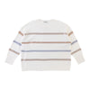 lily morgan Women's Plus Sequin Striped Pullover Sweater