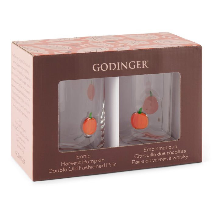 Verres doubles à old fashioned, citrouilles, 14 oz – emb. de 2
