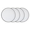 Black Rim Stoneware Bistro Side Plates, 8-in, 4 Pack