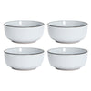 Black Rim Stoneware Bistro Bowls, 6-in, 4 Pack