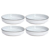 Black Rim Stoneware Bistro Dinner Bowls, 8-in, 4 Pack