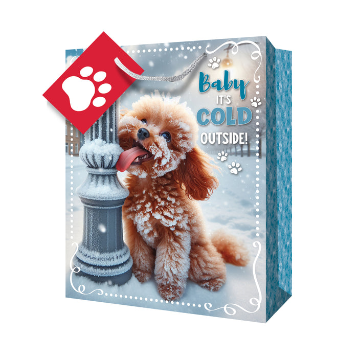 Holiday Large Pet Gift Bag, 10.4-in x 5.4-in x 12.8-in.