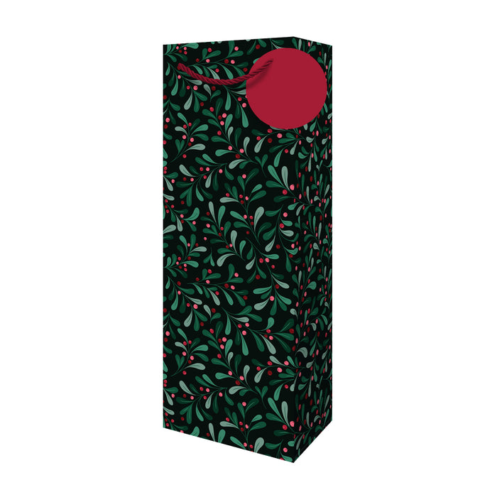 Holiday Bottle Gift Bag, Large, 4.8-in x 3-in x 14.3-in.