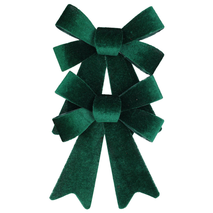 Danson Décor Holiday PVC Bows, 5.5-in x 8-in, 2 Pack