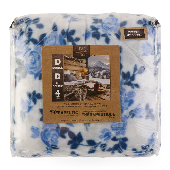 Ensemble de draps en molleton, lit deux places, 4 pièces