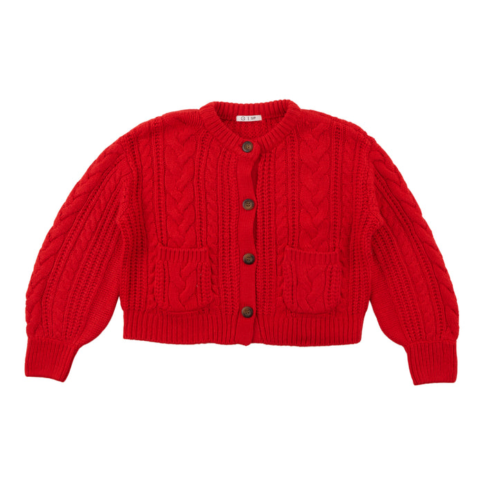 Women's Long Sleeve Cable Knit Cardigan