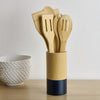 Bombay Bamboo Utensil Set In Crock, 7 Piece, Assorted