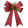 Holiday PVC Bow With Pinecones, 15-in x 24-in.