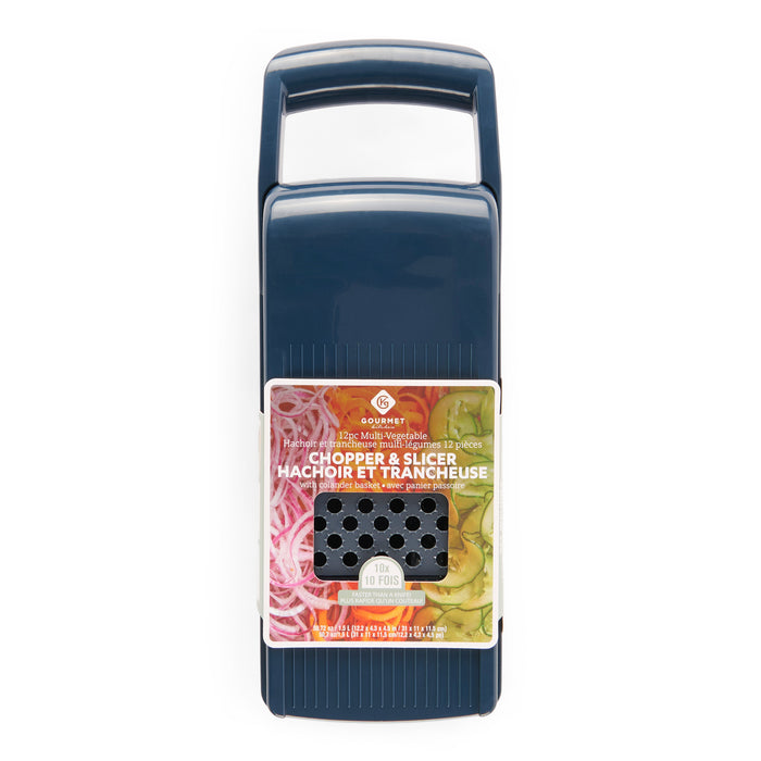 Hachoir à légumes, bleu marine – 12 pièces