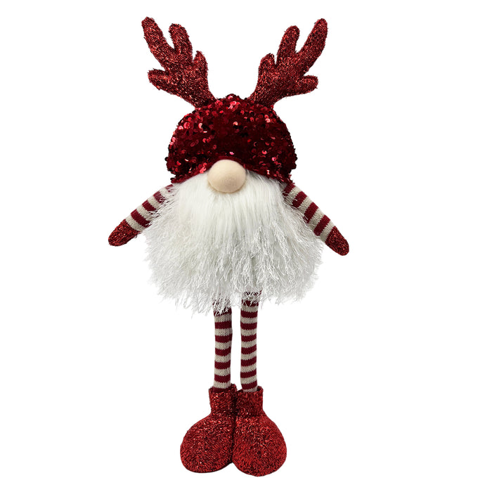 Peluche gnome déguisé en renne – 10 x 5 x 19 po