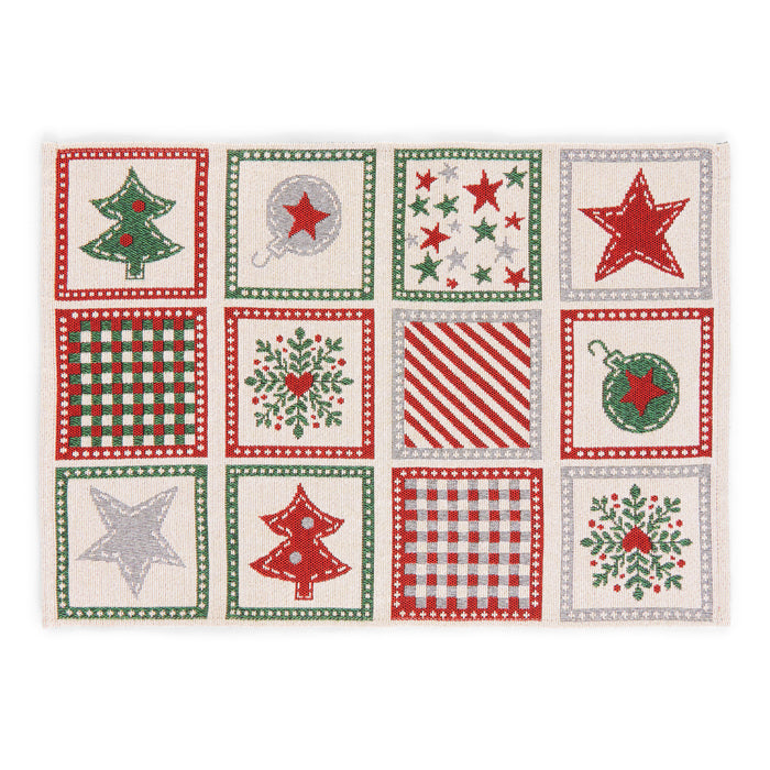 Holiday Tapestry Placemats, Assorted, 19-in x 13-in.