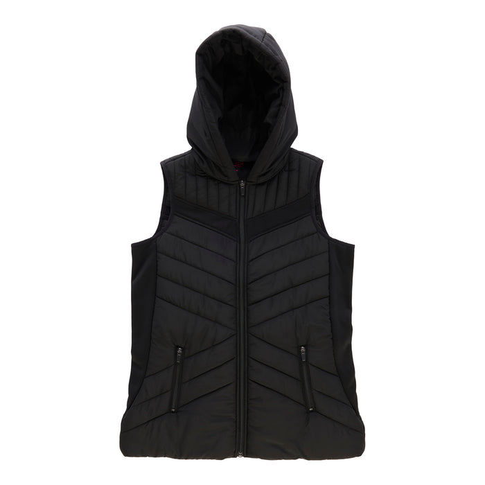 Gilet matelassé avec capuchon ACX Active pour femmes