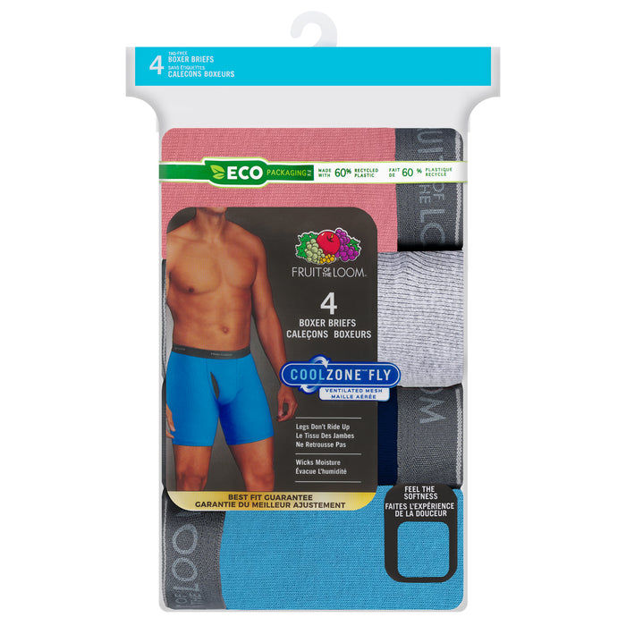 Caleçons boxeurs à taille haute Fruit of the Loom pour hommes, emb. de 4