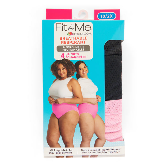 Culottes à taille haute Fit for Me Fruit of the Loom pour femmes, ens. de 4