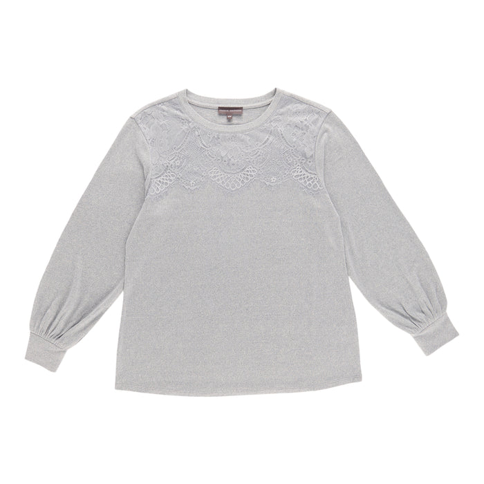 Haut en tricot avec détail en dentelle Classic Editions pour femmes