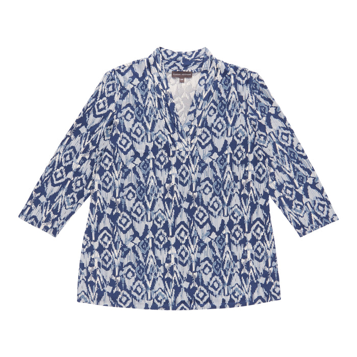 Classic Editions Women's Pleated Neck Top