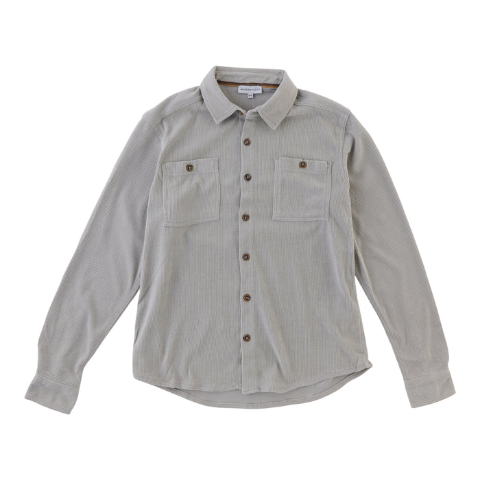 Chemise boutonnée en velours côtelé Modern Ridge pour hommes