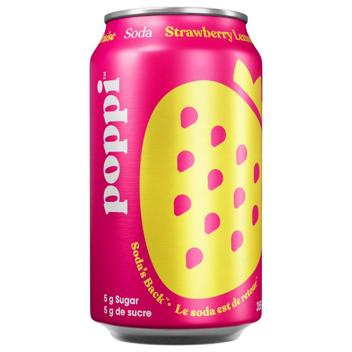 Poppi Soda Strawberry Lemon, 355 ml
