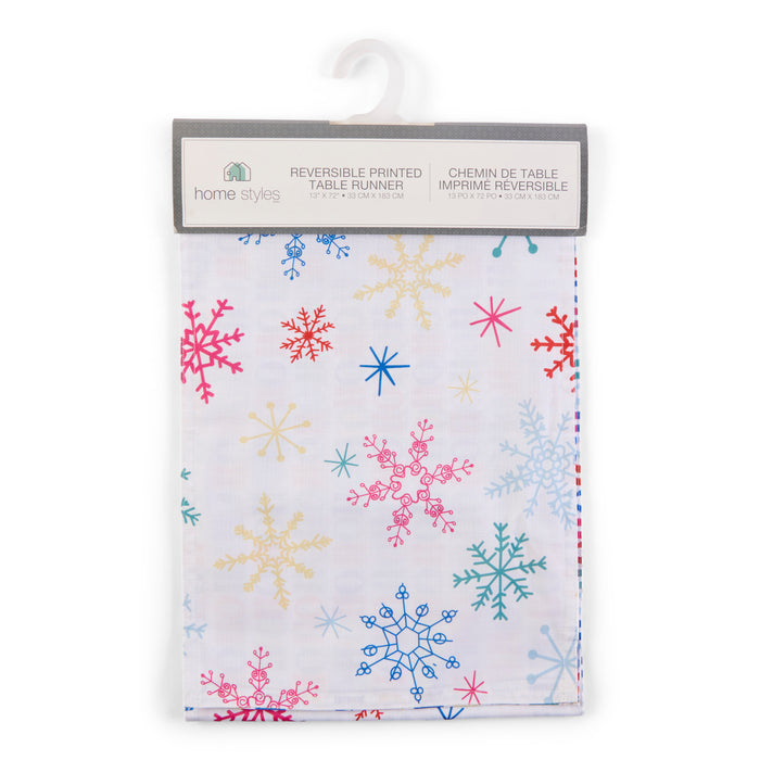 HomeStyles Holiday Reversible Printed Table Runner, 13-in x 72-in.