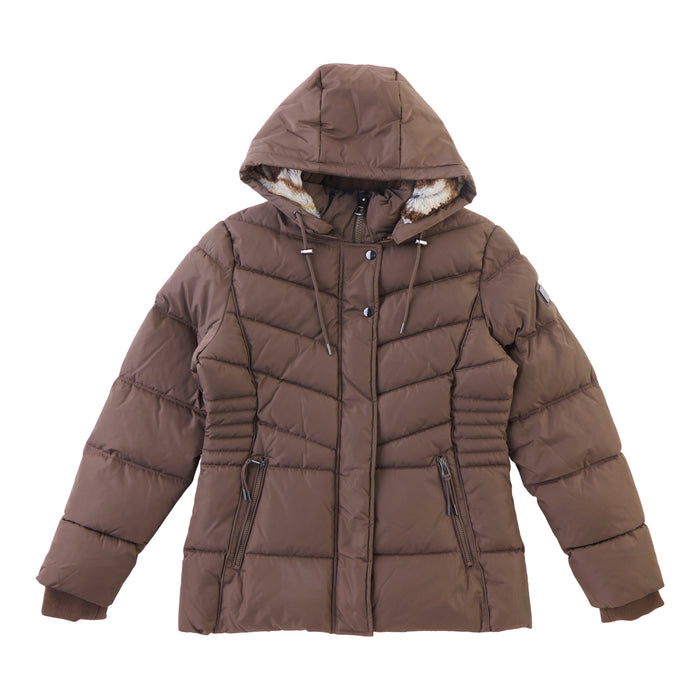 Parka matelassée à losanges de luxe lily morgan pour femmes, -30 °C