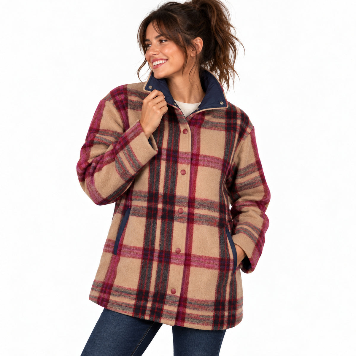 Manteau de laine réversible mySTYLE pour femmes – Giant Tiger