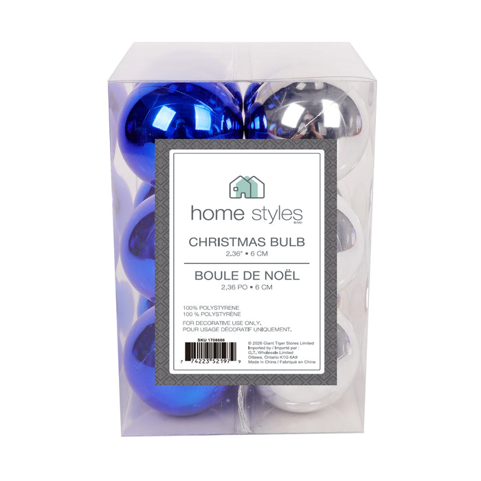 Boules de Noël pour sapin HomeStyles – emb. de 12
