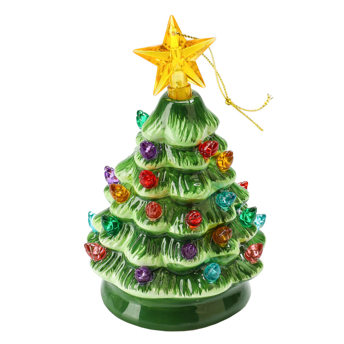 Mini Light-Up Ceramic Tree, 5-in.
