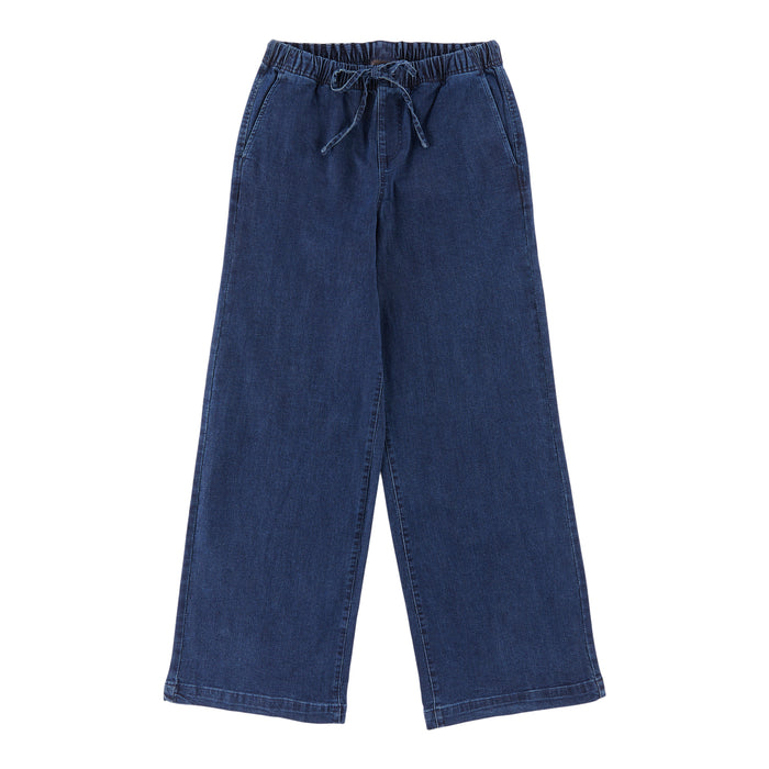 Classic Editions Women's Autumn Breeze Wide Leg Pull-On Denim Pants