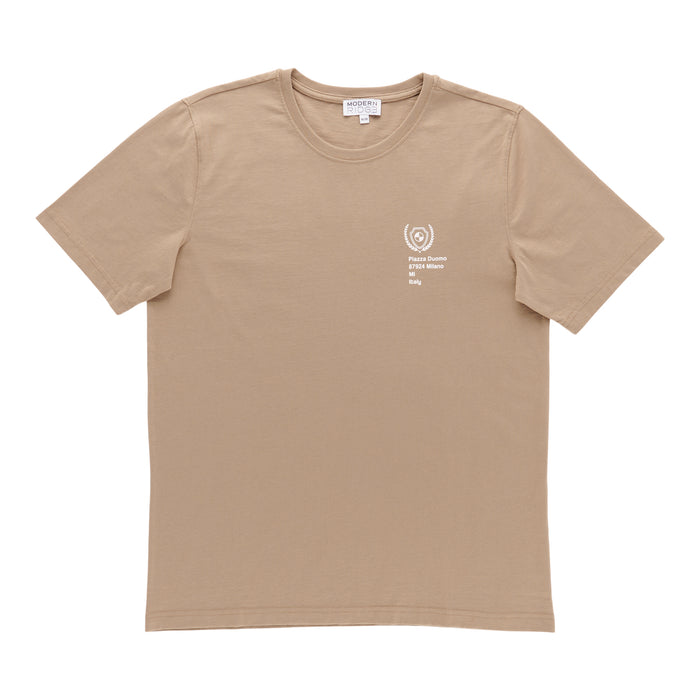 T-shirt lavé à manches courtes avec imprimé Modern Ridge pour hommes