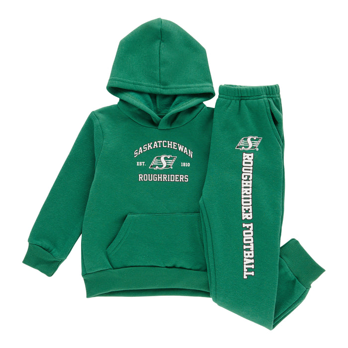 CFL Infant Unisex Licensed Saskatchewan Roughriders Fleece Set, 2-Piece, 6-24 Month