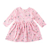 Robe à manches longues imprimée fantaisie Comfy Cozy pour petites filles, 12-24 mois