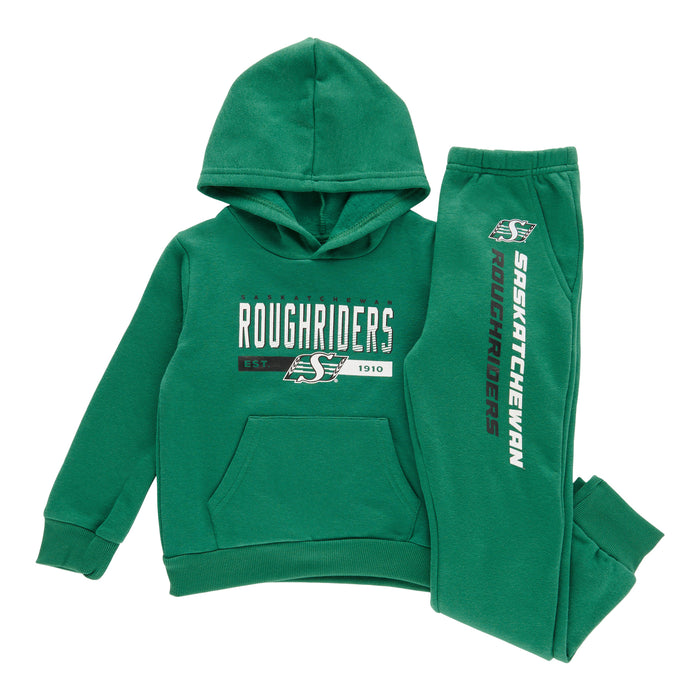 Ensemble en molleton Saskatchewan Roughriders sous licence (LCF) unisexe pour tout-petits, 2 pièces