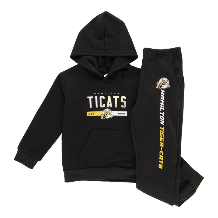 Ensemble en molleton Hamilton Tiger-Cats sous licence (LCF) unisexe pour tout-petits, 2 pièces