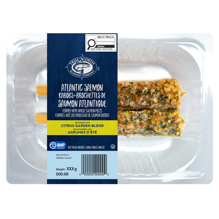 Atlantic Salmon Kabobs, Citrus Garden Blend, 130 g