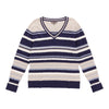 Classic Editions Women's Striped V-Neck Sweater