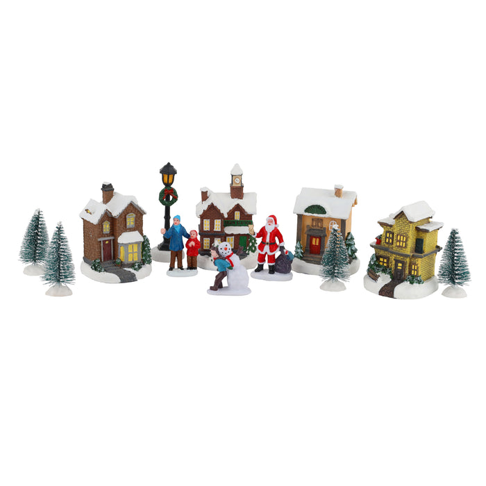 Danson Décor Holiday Light-Up Village Set, 12 Piece