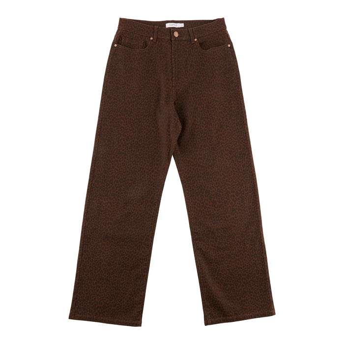mySTYLE Women's Printed High-Rise Twill Pants