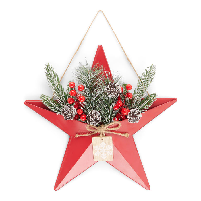 Étoile décorative en métal – 14 x 1,6 x 13,4 po
