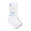 Mi-chaussettes courtes à bordure festonnée pour filles, emb. de 4, assortiment